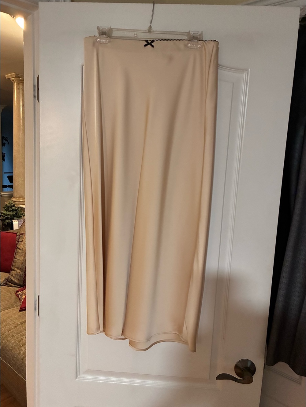 Rachel Zoe Champagne Satin Maxi Slip Skirt